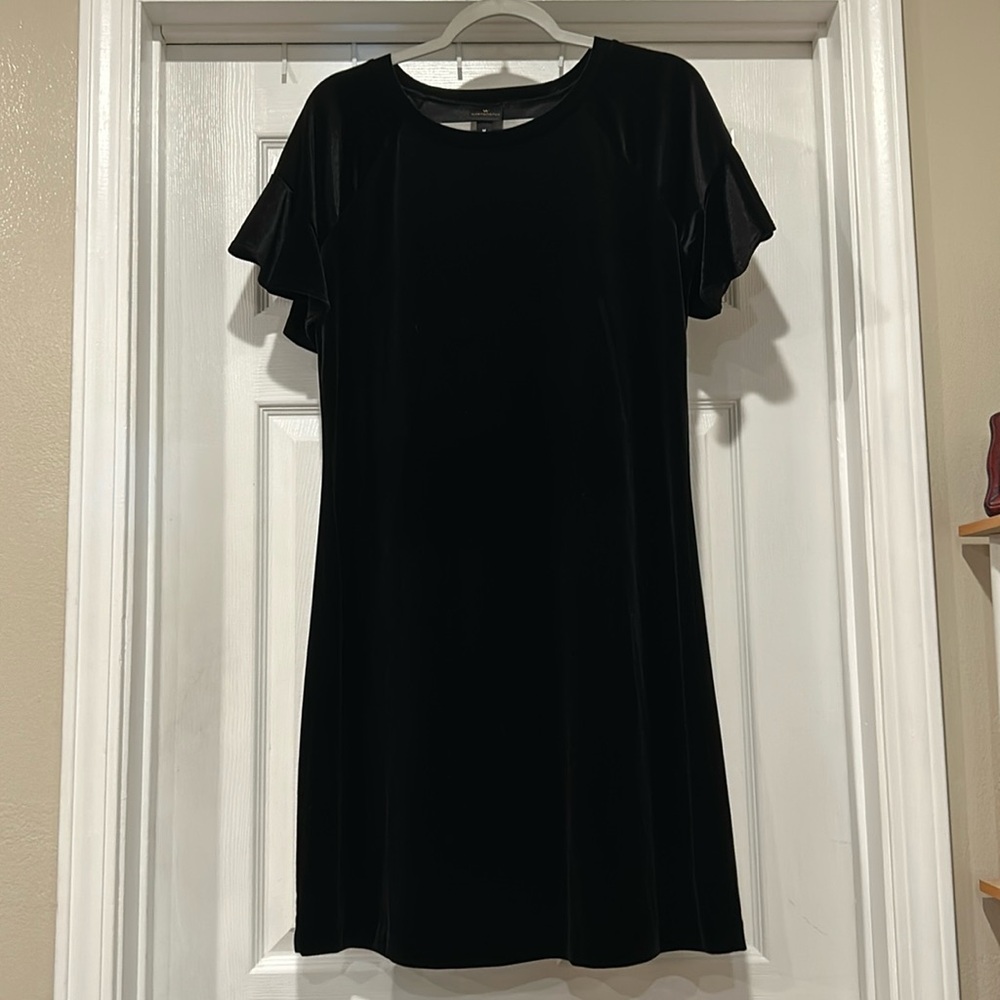 Worthington Velvet Flare Sleeve Dress